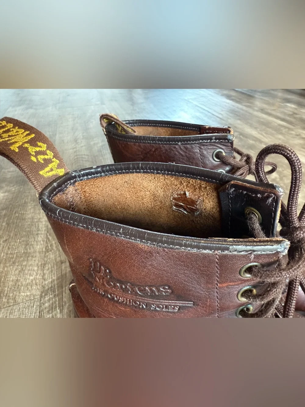 Dr Martens 1460 8-Eye Crazy Horse Brown Leather Boots Men US 10